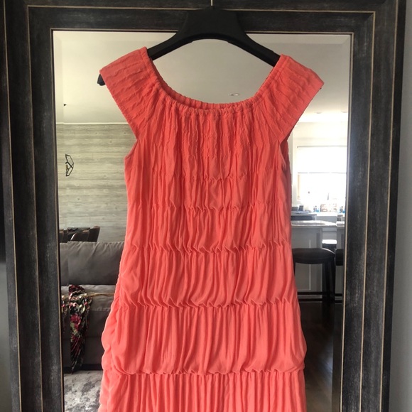 Peach/Pink Ruffle Dress - Picture 3 of 5